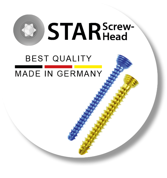 Stardrive Screws Locking Titanium